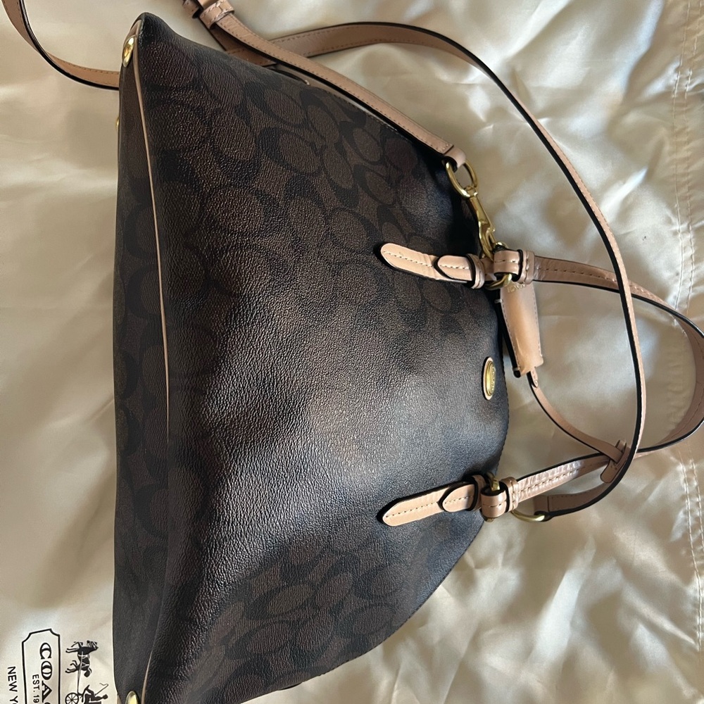 COACH PEYTON SIGNATURE CORA
DOME HANDBAG